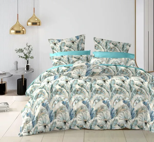 White_Sea_Blue_Premium_Cotton_King_Size_Comforter_Set