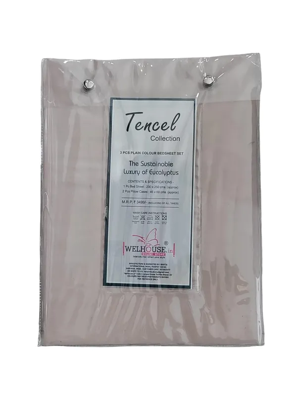 Cream_Premium_Cotton_Double_Bed_Bedsheet_With_Pillow_Cover