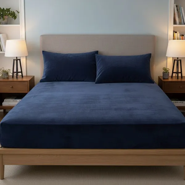 Blue_Premium_Cotton_King_Size_Bed_Sheet_With_Pillow_Cover
