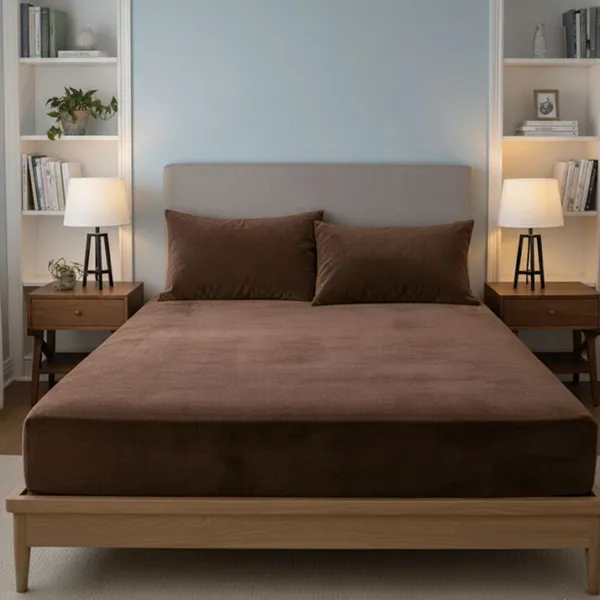 Brown_Premium_Cotton_King_Size_Bed_Sheet_With_Pillow_Cover