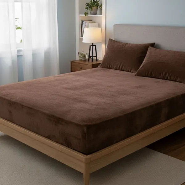 Brown_Premium_Cotton_King_Size_Bed_Sheet_With_Pillow_Cover