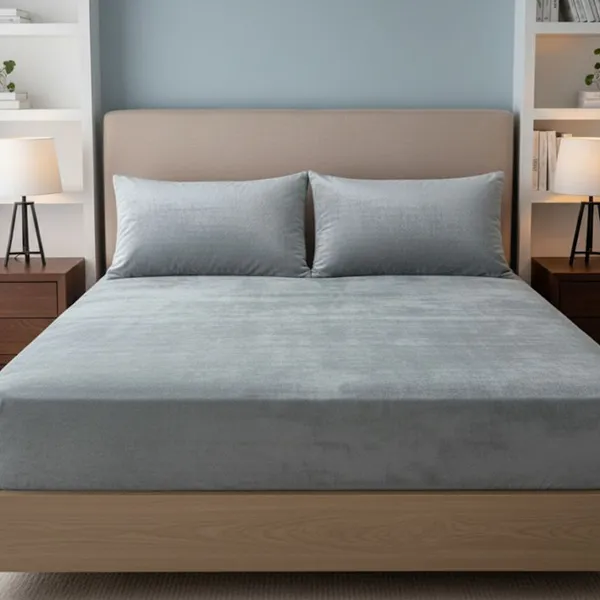 Grey_Premium_Cotton_King_Size_Bed_Sheet_With_Pillow_Cover