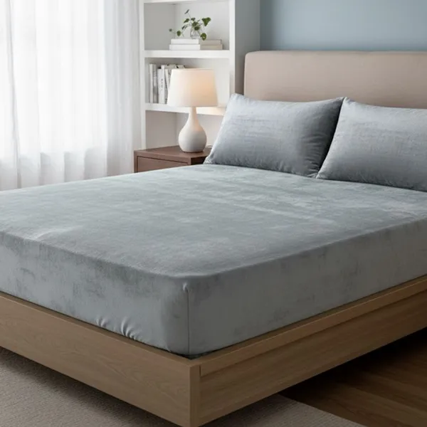 Grey_Premium_Cotton_King_Size_Bed_Sheet_With_Pillow_Cover