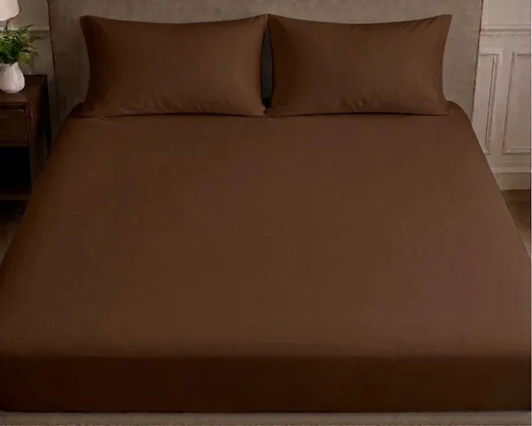 Brown_Premium_Cotton_Double_Bed_Bedsheet_With_Pillow_Cover