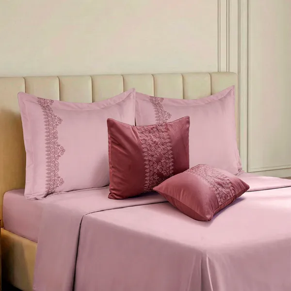 Pink_Marigold_Bedding_5_Pcs_Set_King_Size