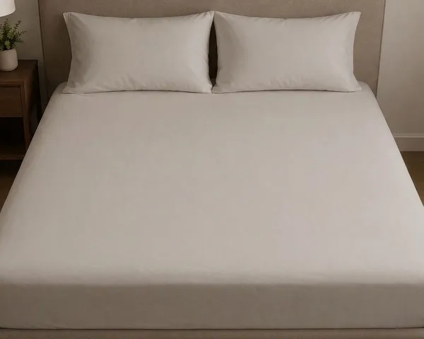 Cream_Premium_Cotton_Double_Bed_Bedsheet_With_Pillow_Cover