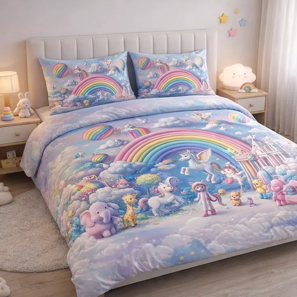 Multicolour_Premium_Cotton_King_Size_Bed_Sheet_With_Pillow_Cover