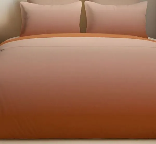 Light_Orange_King_Size_Elastic_Fitted_Bedsheet_Set_With_Pillow_Covers