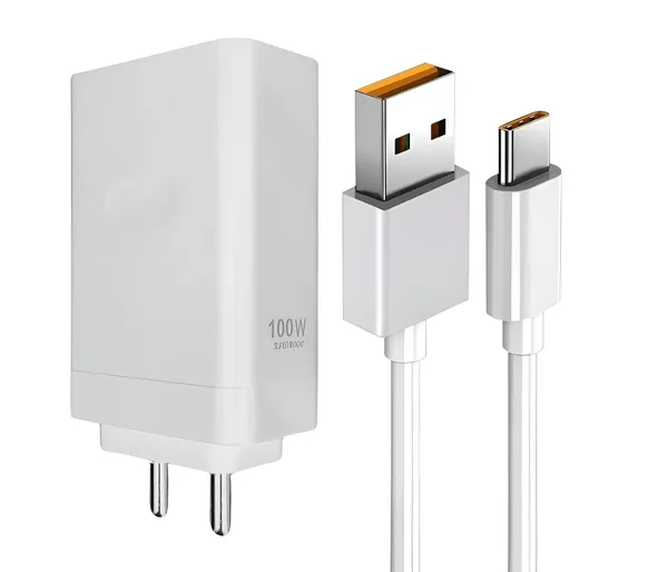 White_100W_Fast_Charging_Adapter_With_Usb_Typec_Cable_Power_Charger_For_Smartphones_&_Laptops