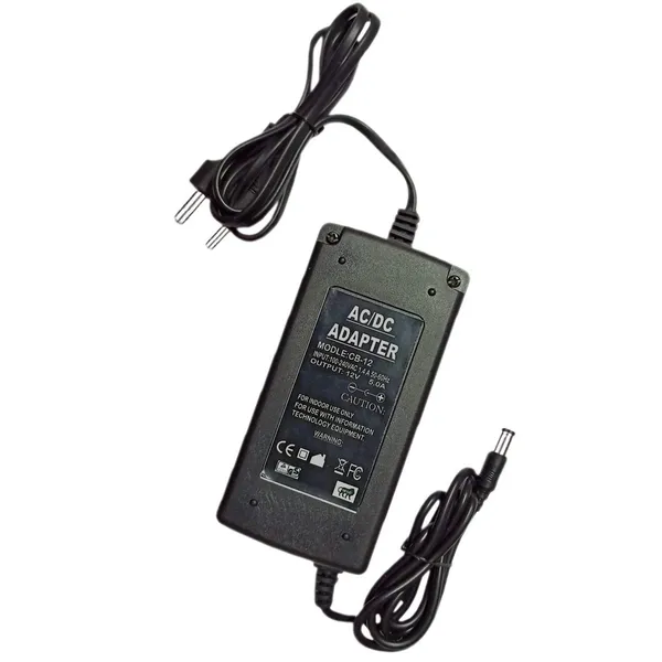 Black_12V_3Amp_Dc_Power_Adapter_With_3.3_Feet_Cable