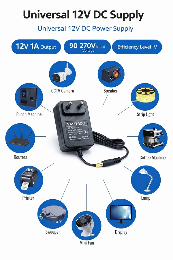 Black_Vasitron_12V_1000Ma_(1A)_Ac_To_Dc_Power_Adapter_Universal_Charger_For_Electronics_And_Appliances