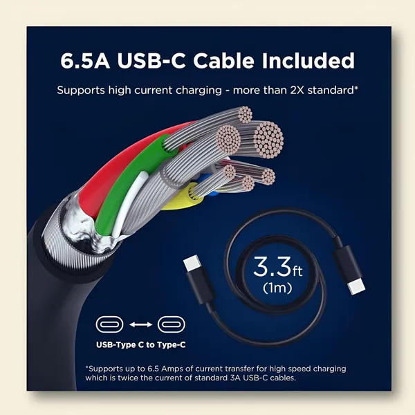Black_68W_Fast_Charger_With_6.5A_Usbc_To_Usbc_Cable_Qualcomm_Quick_Charge_4+_Turbo_Power_Adapter_(1M_Cable)