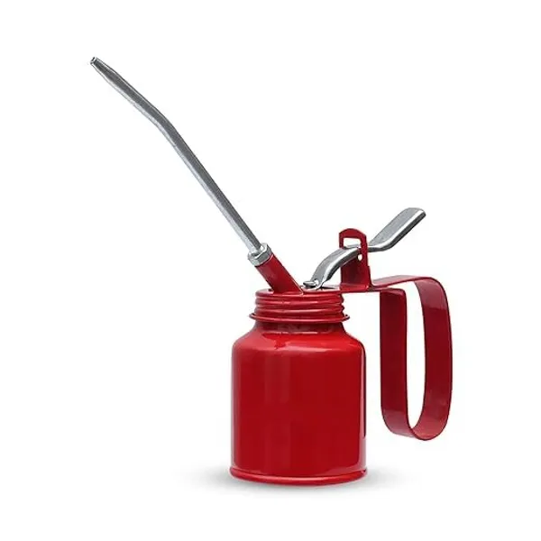 Ziodic_1/2_Pint_Oil_Can_|_Multipurpose_Metal_Oil_Can_With_Fixed_Spout,_For_Vehicles,_Bikes,_Machines_And_Industrial_Use_|_Red_Color