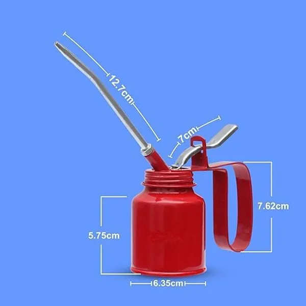 Ziodic_1/2_Pint_Oil_Can_|_Multipurpose_Metal_Oil_Can_With_Fixed_Spout,_For_Vehicles,_Bikes,_Machines_And_Industrial_Use_|_Red_Color