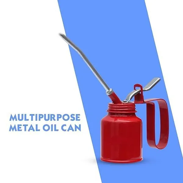 Ziodic_1/2_Pint_Oil_Can_|_Multipurpose_Metal_Oil_Can_With_Fixed_Spout,_For_Vehicles,_Bikes,_Machines_And_Industrial_Use_|_Red_Color