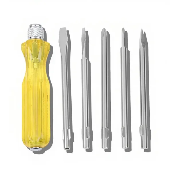Ziodic_Tricare_5-In-1_Pc_Screwdriver_Kit_With_2_Flat_Blades,_2_Phillips_Head,_1_Round_Poker_Bar,_Extension_Rod|_Multi-Purpose_Tool_Set_(5_Pc)