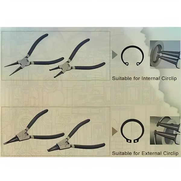 Ziodic_Circlip_Plier_7"_Set_Of_4_Pcs,_Internal_Bent_Nose_Internal_Straight_External_Bent_Nose_Circlip_Plier.