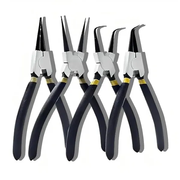 Ziodic_Circlip_Plier_7"_Set_Of_4_Pcs,_Internal_Bent_Nose_Internal_Straight_External_Bent_Nose_Circlip_Plier.