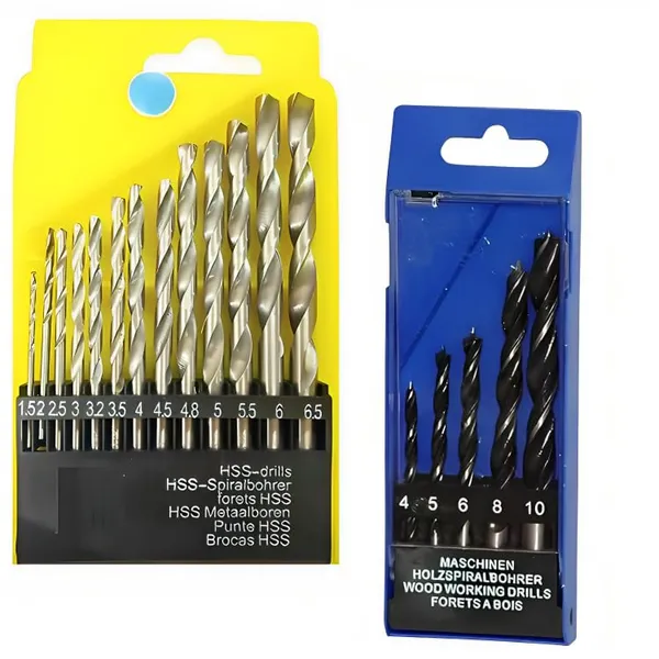 Ziodic_Drill_Bit_Set_Of_13_For_Wood,_Malleable_Iron,_Aluminium,_Plastic_And_Masonry_With_Set_Of_5_Pieces_For_Concrete_And_Brick_Wall_Drilling,_Hex