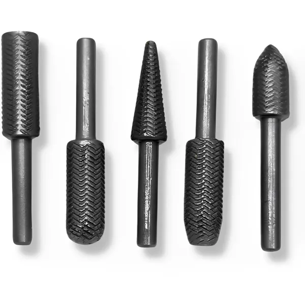Ziodic_High_Speed_Metal_File_Burl_Drill_Bit_Set_Metal_Working_RaspsShank_Burs_Tools_Cutting_Tool_Black_5Pcs/Set,_High_Speed_Steel,_Round