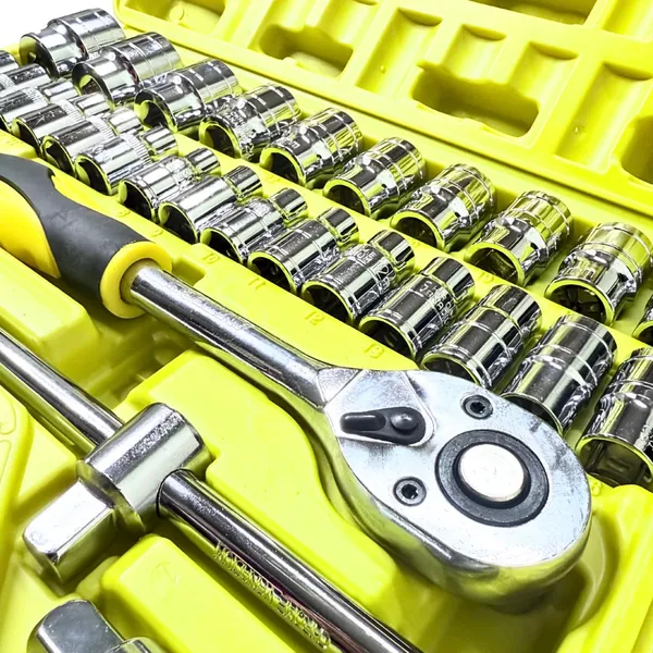 Ziodic_32Pcs_Heavy_1/2"_Inch_Combinational_Ratchet_Socket_Wrench_Spannar_Tool_Goti_Set_With_Carry_Box_For_Automobiles/Bike/Car_Repair_Tool_Kit_Socket_Set_(Pack_Of_32)_((Heavy_Quality)_(Yellow_Box))