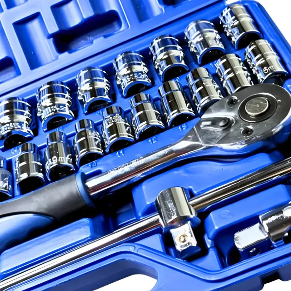 Ziodic_32Pcs_Heavy_1/2"_Inch_Combinational_Ratchet_Socket_Wrench_Spanner_Tool_Goti_Set_With_Carry_Box_For_Automobiles/Bike/Car_Repair_Toolkit_Socket_Set_(Pack_Of_32)_((Heavy_Quality)_(Blue_Box))