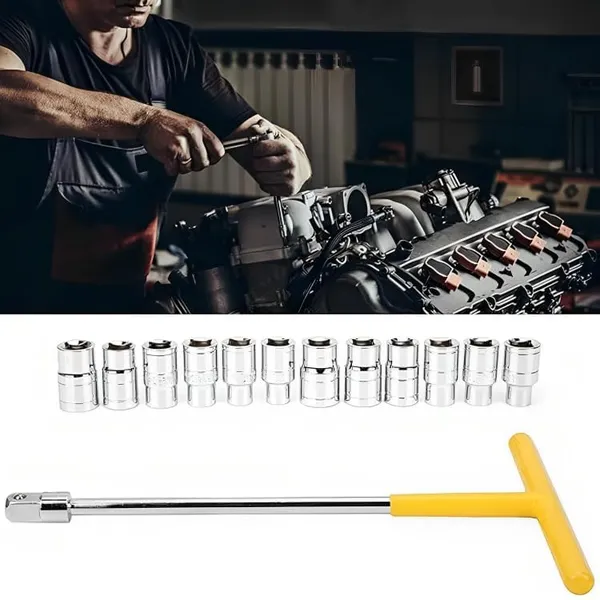 Ziodic_To_Spanner_Socket_Type_To_Shaped_Handle_Wrench_Spanner_13_Pcs,_Socket_Multipurpose_8Mm_-_19Mm_1/2"_Socket_Tool_Set,