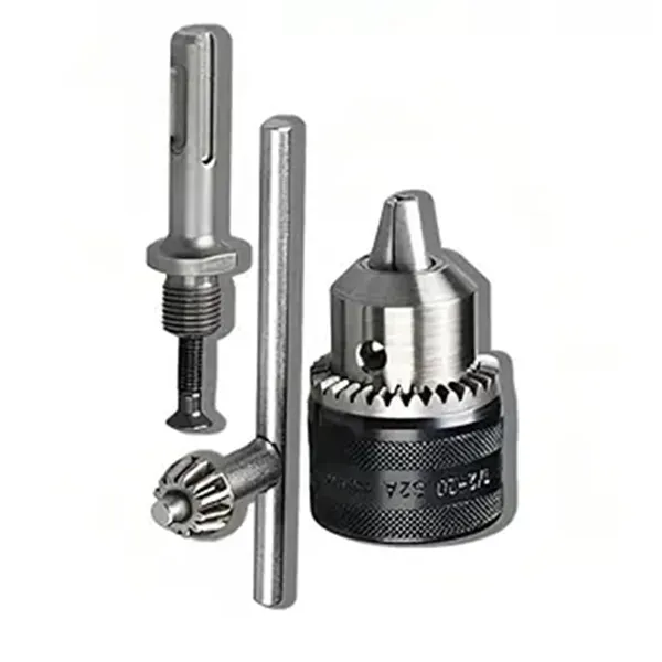 Ziodic_Heavy_Duty_13Mm_Drill_Chuck_With_Sds_Adaptor_Key_Set,_Compatible_With_1/2"_20_Unf,_For_Drilling_Machines,_Made_Of_Steel,_Quick_And_Conversion_Capability