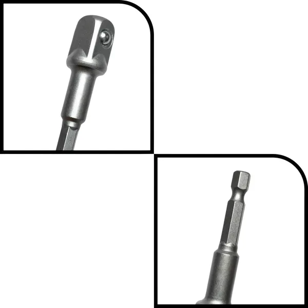 Ziodic_Chrome_Vanadium_Steel_Heavy_Duty_5_Piece_Set_Of_1/2_Hex_Shank_Wrench_Socket_To_Power_Drill_Adapter_Bits_Nut_Driver_Extension_Bar_Square_Head_For_Automotive_(Set_Of_5_(1/2)