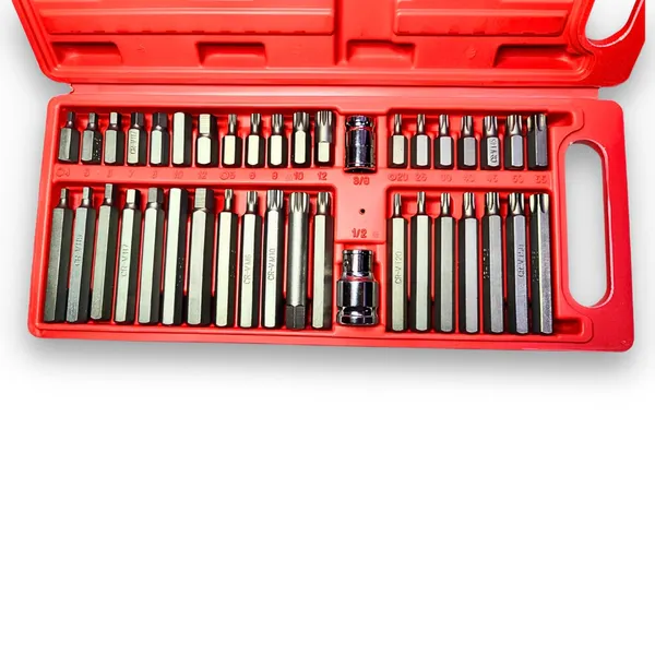 ZIODIC_40pc_Torx_set_Star_Spline_set_Hex_Allen_Key_Socket_Bit_Set_3/8_&_1/2_Drive_T20-t55_Socket_Set_(Pack_of_40)