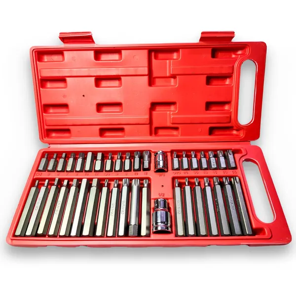 ZIODIC_40pc_Torx_set_Star_Spline_set_Hex_Allen_Key_Socket_Bit_Set_3/8_&_1/2_Drive_T20-t55_Socket_Set_(Pack_of_40)