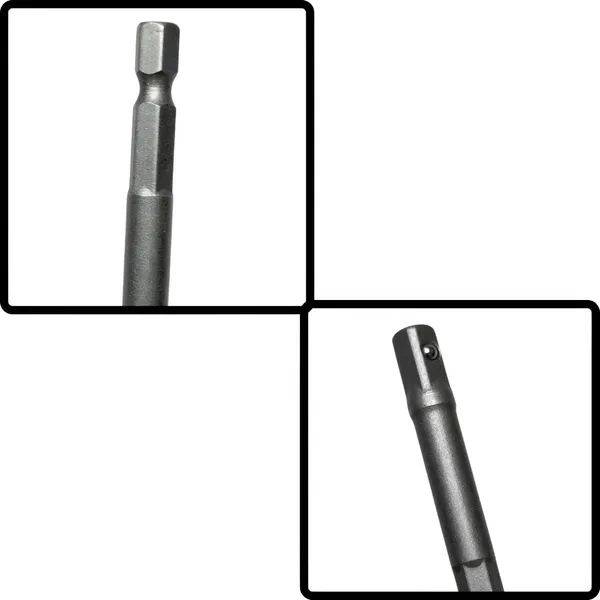 Ziodic_Chrome_Vanadium_Steel_Heavy_Duty_3_Piece_Set_1/4"_3/4"_1/2"_Hex_Shank_Wrench_Socket_To_Power_Drill_Adapter_Bits_Nut_Driver_Extension_Bar_Square_Head_For_Automotive_(Set_Of_3_(1/2,3/4,1/4))