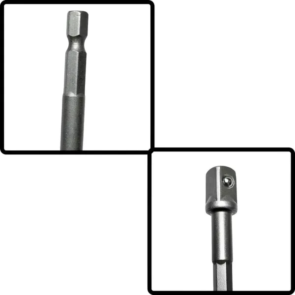Ziodic_Chrome_Vanadium_Steel_Heavy_Duty_3_Piece_Set_1/4"_3/4"_1/2"_Hex_Shank_Wrench_Socket_To_Power_Drill_Adapter_Bits_Nut_Driver_Extension_Bar_Square_Head_For_Automotive_(Set_Of_3_(1/2,3/4,1/4))