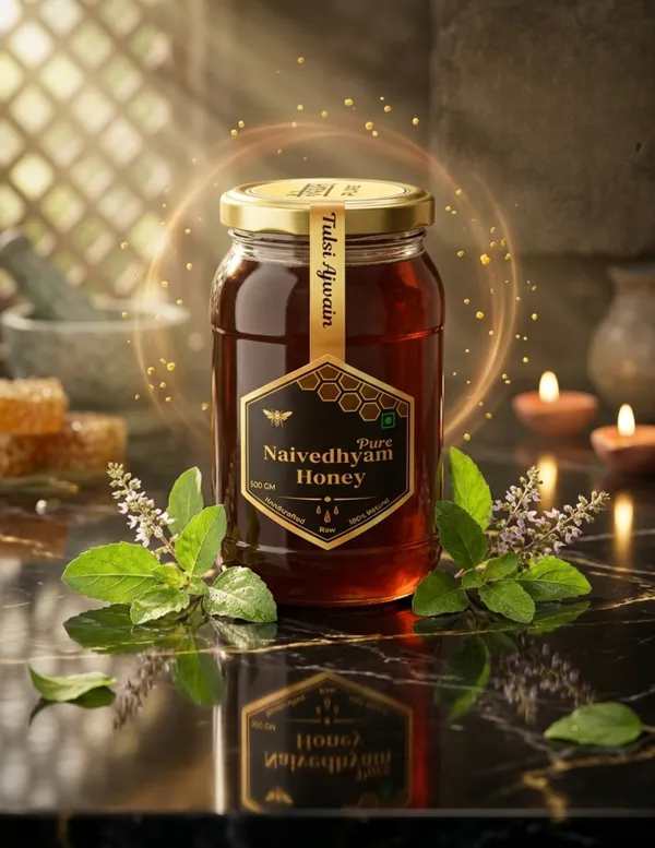 Pure_Naivedhyam_Honey_-_100%_Natural_&_Unprocessed_Honey_Tulsi_Honey