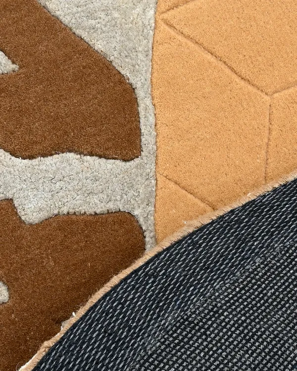 Beige_Abstract_Round_Hand_Tufted_Wool_Rug