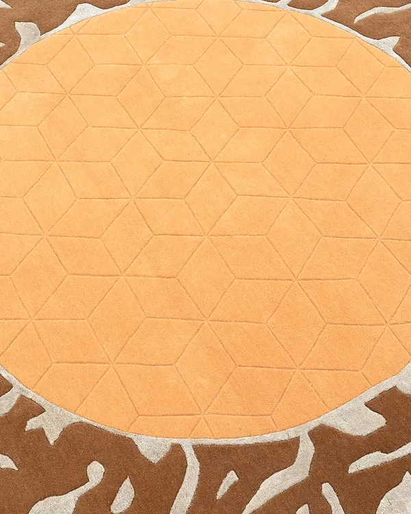 Beige_Abstract_Round_Hand_Tufted_Wool_Rug