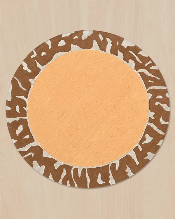 Beige_Abstract_Round_Hand_Tufted_Wool_Rug