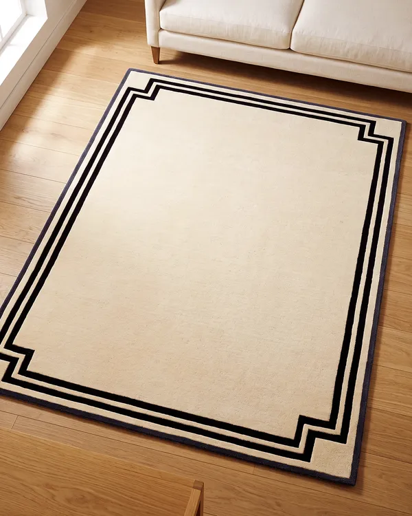 Beige_Frame_Hand_Tufted_Wool_Rug
