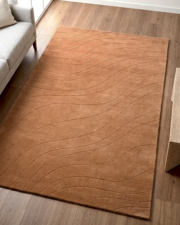 Brown_Abstract_Wave_Hand_Tufted_Wool_Rug