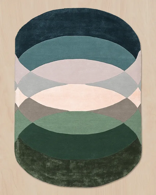 Green_Abstract_Arch_Hand_Tufted_Wool_Rug