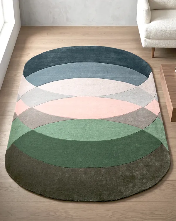 Green_Abstract_Arch_Hand_Tufted_Wool_Rug