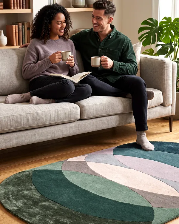 Green_Abstract_Arch_Hand_Tufted_Wool_Rug