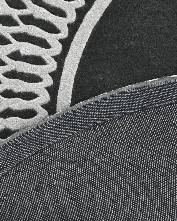 Grey_Round_Geometric_Hand_Tufted_Wool_Rug
