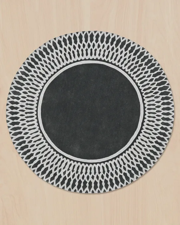 Grey_Round_Geometric_Hand_Tufted_Wool_Rug