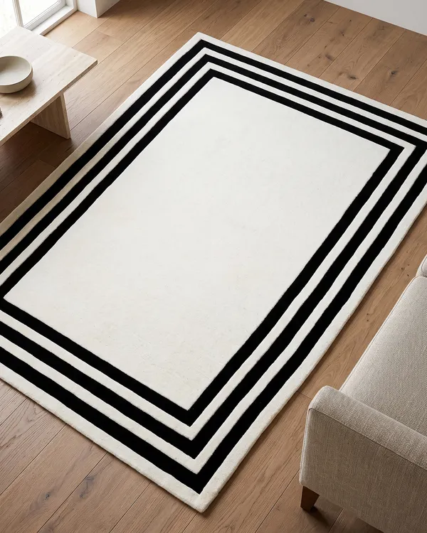 Ivory_Frame_Hand_Tufted_Wool_Rug
