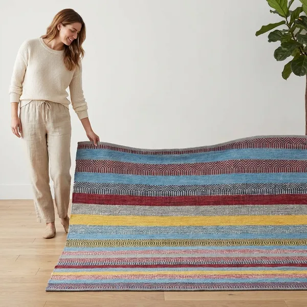Multicolor_Handwoven_Cotton_Rug_Dhurrie_For_Living_Room_Washable_Modern_Dari_Carpet_For_Bedroom_And_Home