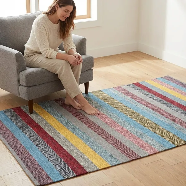 Multicolor_Handwoven_Cotton_Rug_Dhurrie_For_Living_Room_Washable_Modern_Dari_Carpet_For_Bedroom_And_Home