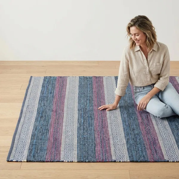 Multicolor_Handwoven_Cotton_Rug_Dhurrie_For_Living_Room_Washable_Modern_Dari_Carpet_For_Bedroom_And_Home