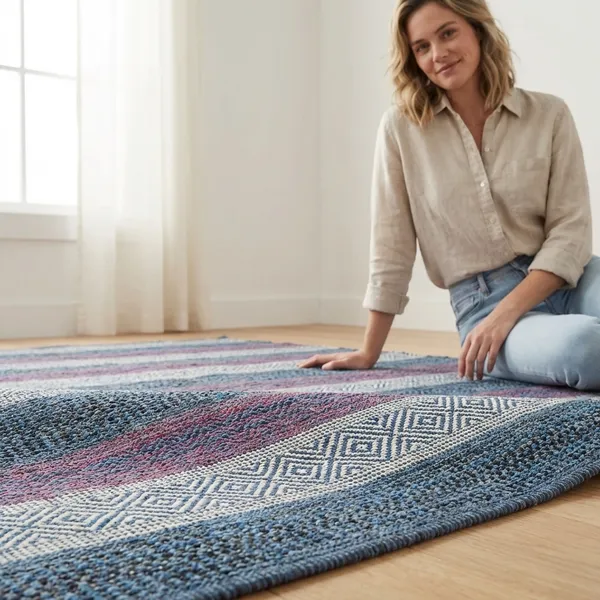 Multicolor_Handwoven_Cotton_Rug_Dhurrie_For_Living_Room_Washable_Modern_Dari_Carpet_For_Bedroom_And_Home