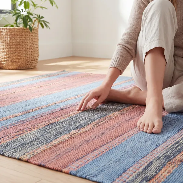 Multicolor_Handwoven_Cotton_Rug_Dhurrie_For_Living_Room_Washable_Modern_Dari_Carpet_For_Bedroom_And_Home